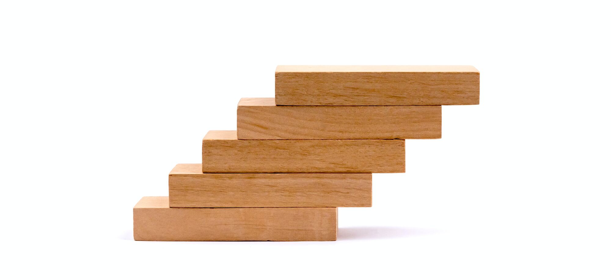 Gantt chart in wooden blocks